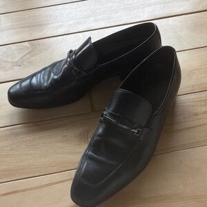 Men's Black Leather Loafers